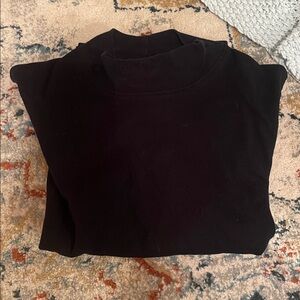 Black Turtleneck Short Sleeves